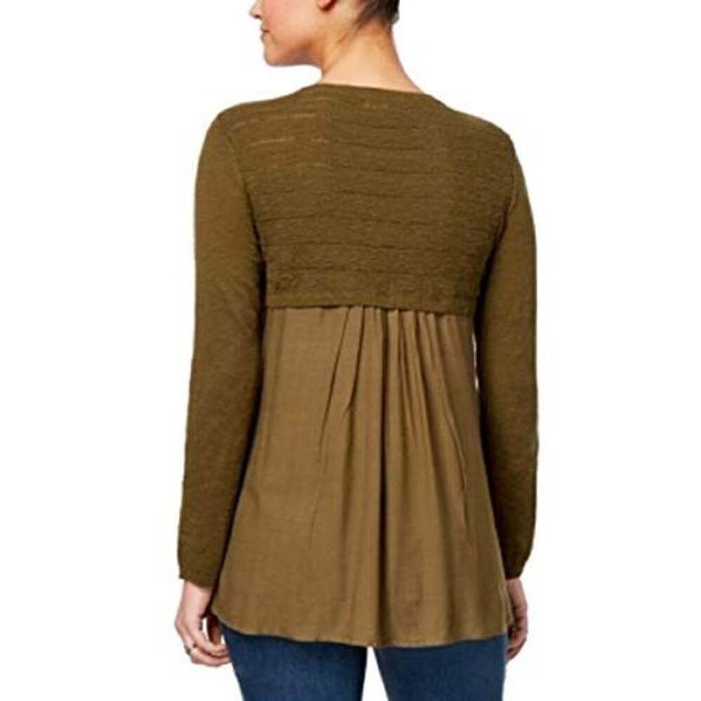 Style & Co High Low Contrast Sweater